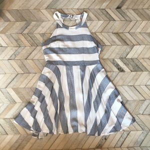 NEW Lulu’s blue & white cotton linen dress - large